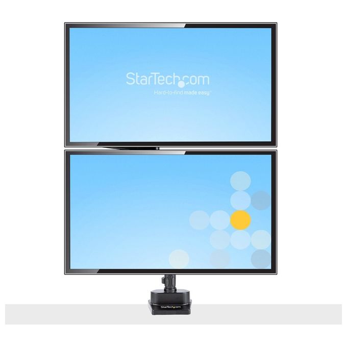 StarTech ARMDUALPIVOT Supporto Doppio Monitor da Scrivania per 2 Schermi VESA fino a 32'' 8Kg Regolabile Altezza e Orientamento colore Nero