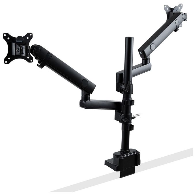 StarTech ARMDUALPIVOT Supporto Doppio Monitor da Scrivania per 2 Schermi VESA fino a 32'' 8Kg Regolabile Altezza e Orientamento colore Nero