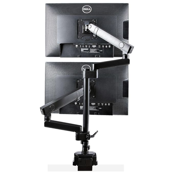 StarTech ARMDUALPIVOT Supporto Doppio Monitor da Scrivania per 2 Schermi VESA fino a 32'' 8Kg Regolabile Altezza e Orientamento colore Nero