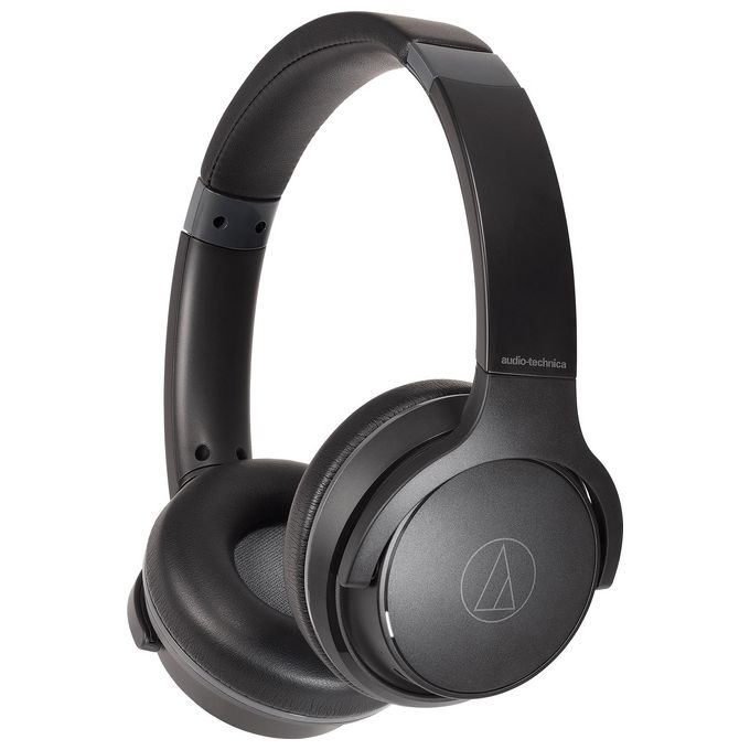 Audio-Technica ATH-S220BTBK Cuffie On-Ear Wireless Bluetooth 5.0 con Cavo 60h Autonomia Multipoint colore Nero