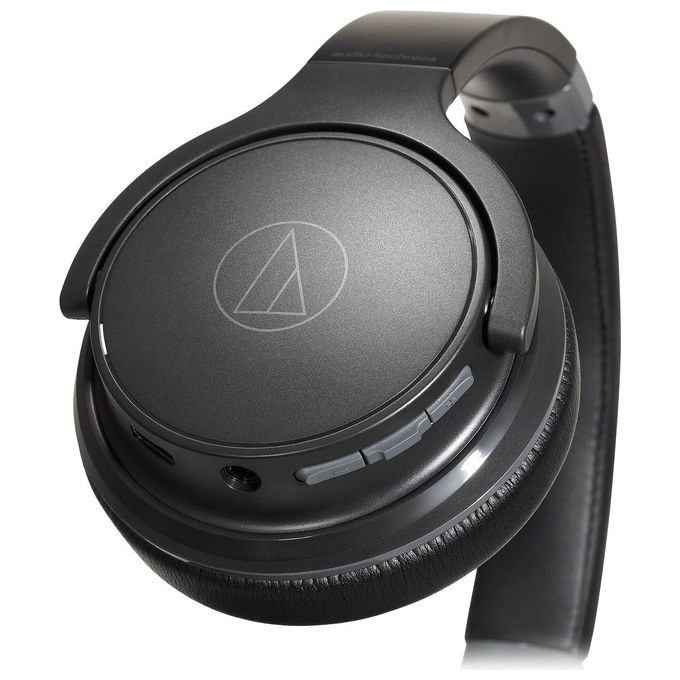Audio-Technica ATH-S220BTBK Cuffie On-Ear Wireless Bluetooth 5.0 con Cavo 60h Autonomia Multipoint colore Nero