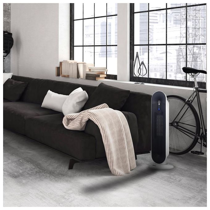 Ardes AR4P16 Tatanka Termoventilatore Ceramico a Torre Oscillante 2000W 2 Livelli Timer 24h Telecomando Display LED colore Nero