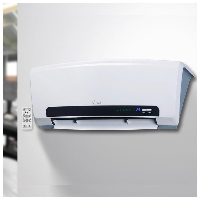 Ardes AR4W08P Pareto X Termoventilatore Ceramico da Parete 2000W IP22 Timer 12h Telecomando colore Bianco