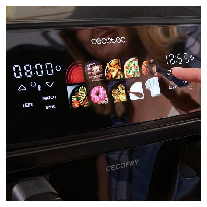 Cecotec CECOFRYandGRILL DUOHEAT 10000 Friggitrice ad aria 10 L 2800 W 10 Programmi Display Touch colore Nero