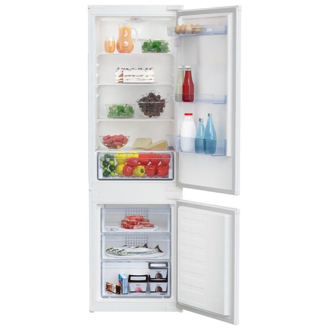 Beko BCSA285K4SFN Frigorifero Combinato da Incasso 271 L 177.5 cm Classe E 35 dB Raffreddamento Statico Porta Reversibile colore Bianco