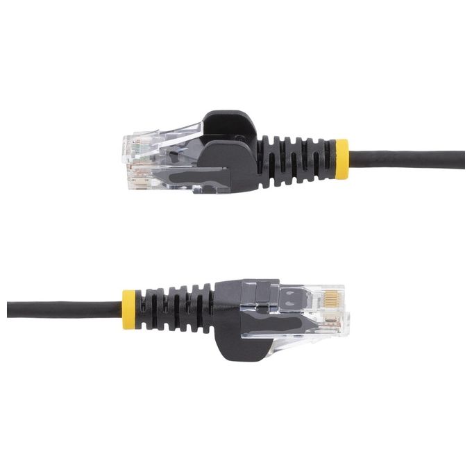 StarTech.com Cavo di Rete Ethernet Snagless CAT6 da 50cm  Cavo Patch Antigroviglio Slim RJ45 Nero