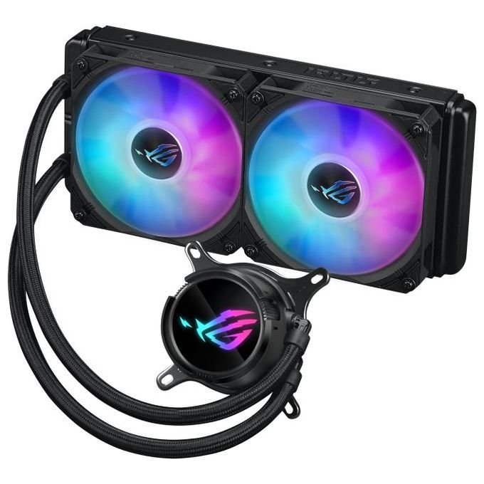 ASUS 90RC00S1-M0UAY0 ROG Strix LC III Kit di raffreddamento a liquido per CPU 240 mm con display LCD e illuminazione ARGB colore Nero