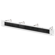 Digitus Pannello di Gestione Cavi 1he con Guarnizione a Spazzola 4 Anelli in Acciaio 40x75mm Grigio Ral 7035