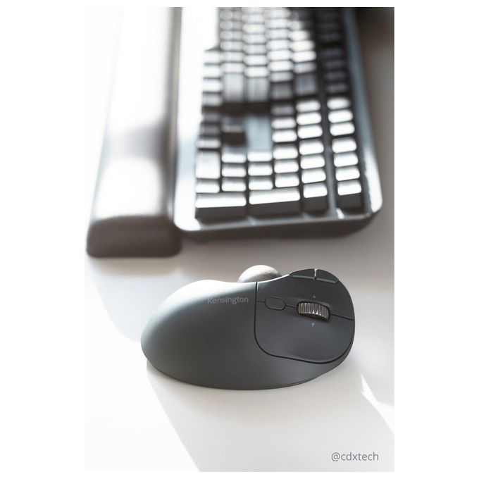 Kensington K72196WW Pro Fit Ergo TB550 Trackball Wireless Bluetooth Ricaricabile 4D Scrolling Batteria Integrata colore Nero
