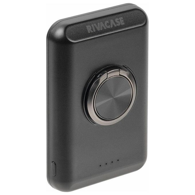 Rivacase VA2603 Power Bank 5000 mAh MagSafe Qi 15W Ricarica Rapida QC 3.0 USB-A USB-C colore Nero