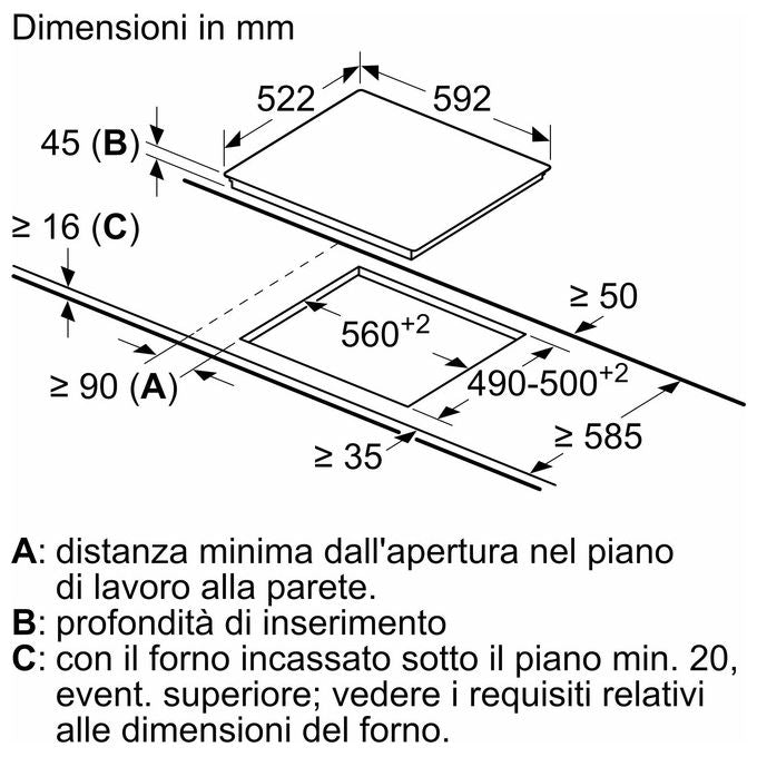 Bosch PKF611BB2E Serie 4 Piano cottura elettrico vetroceramica 60 cm 4 zone TouchSelect 6600 W colore Nero