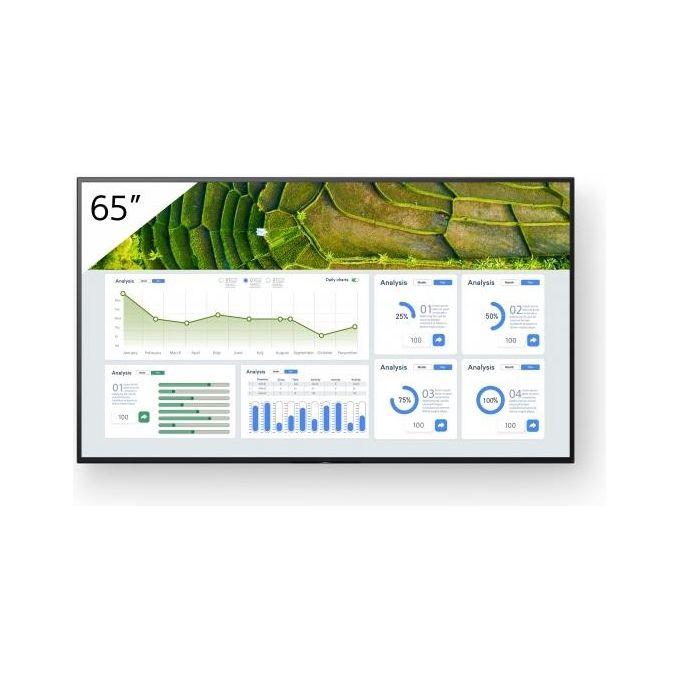 Sony FW-65BZ30L Monitor professionale 4K HDR 24-7 con IPS e Android integrato colore Nero