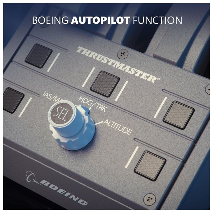 Thrustmaster 4060219 TCA Quadrant Boeing Edition Joystick 3 Assi Tecnologia Magnetica H.E.A.R.T 16 Bit 4 Leve Intercambiabili Autopilota Boeing USB Cablato colore Grigio