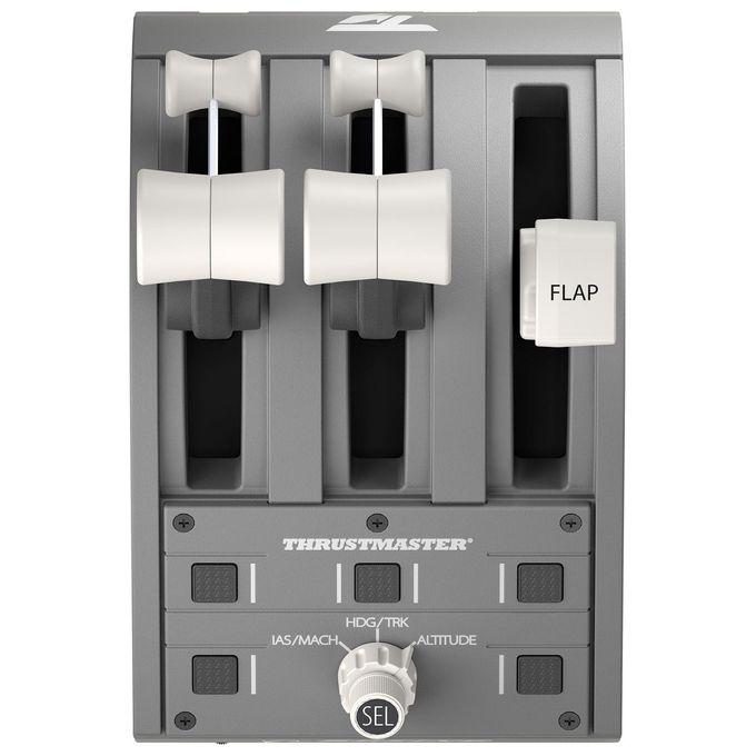 Thrustmaster 4060219 TCA Quadrant Boeing Edition Joystick 3 Assi Tecnologia Magnetica H.E.A.R.T 16 Bit 4 Leve Intercambiabili Autopilota Boeing USB Cablato colore Grigio