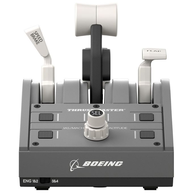 Thrustmaster 4460210 TCA Yoke Pack Boeing Edition Fight-stick con Cloche e Quadrante Manetta USB per PC e Xbox Tecnologia Magnetica H.E.A.R.T 16 bit colore Nero Grigio