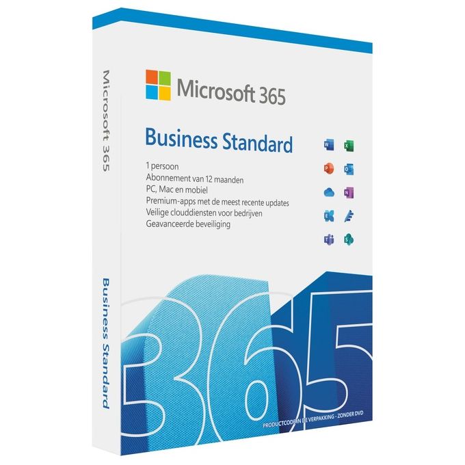 Microsoft KLQ-00679 365 Business Standard Suite Office Abbonamento Annuale 1 Utente 15 Dispositivi Multilingua ITA ENG