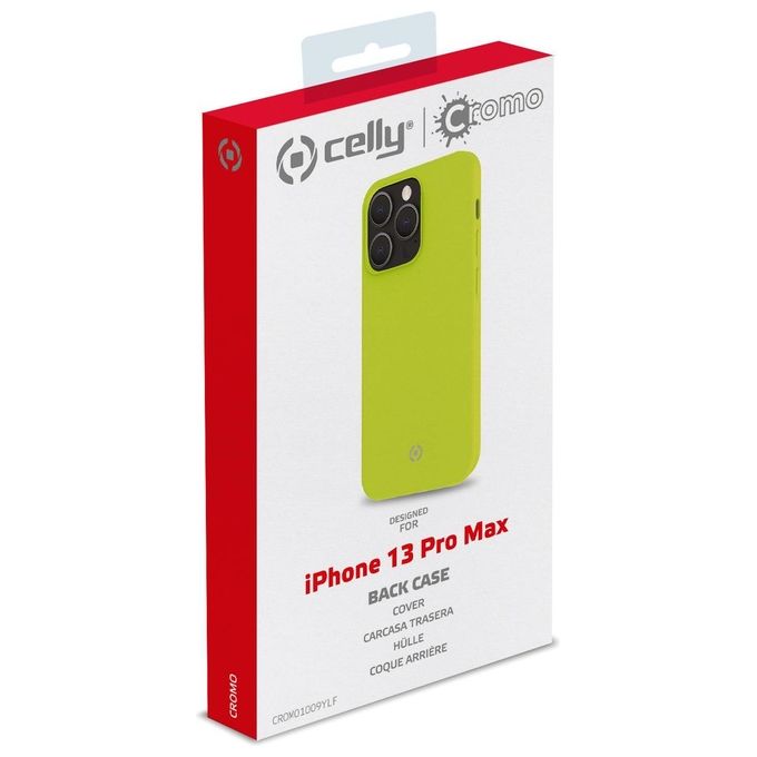Celly Cromo Fluo Cover per iPhone 13 Pro Max Giallo