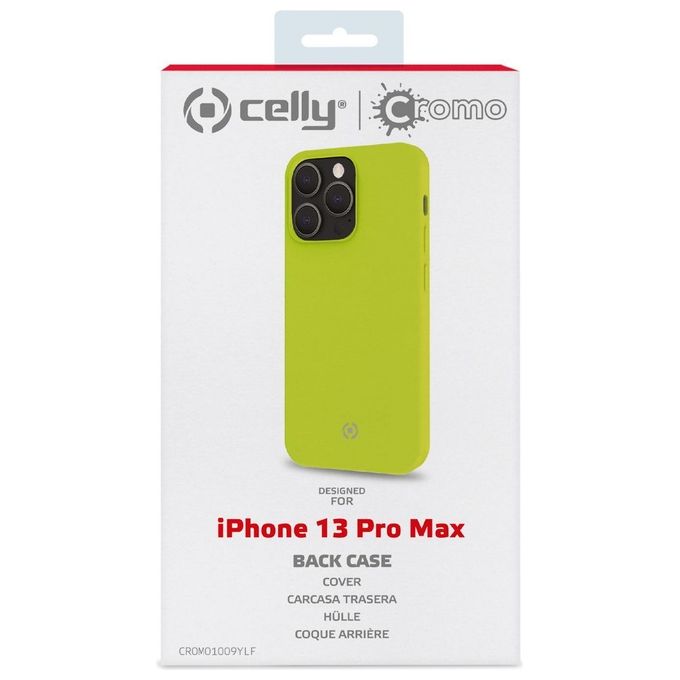 Celly Cromo Fluo Cover per iPhone 13 Pro Max Giallo