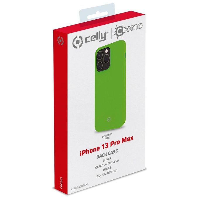 Celly Cromo Fluo Cover per iPhone 13 Pro Max Verde