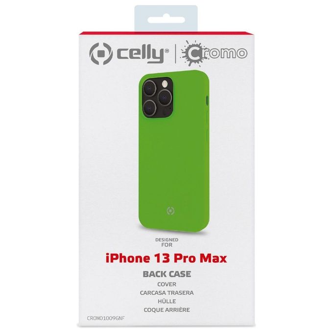 Celly Cromo Fluo Cover per iPhone 13 Pro Max Verde