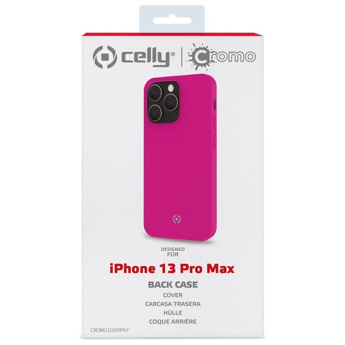 Celly Cromo Fluo Cover per iPhone 13 Pro Max Rosa