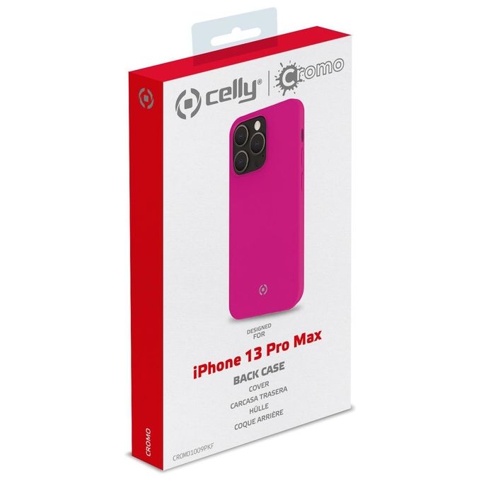 Celly Cromo Fluo Cover per iPhone 13 Pro Max Rosa