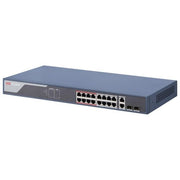 Hikvision DS-3E1318P-SI Switch di Rete Gestito L2 16 Porte Gigabit PoE 2 Uplink SFP 230W colore Nero