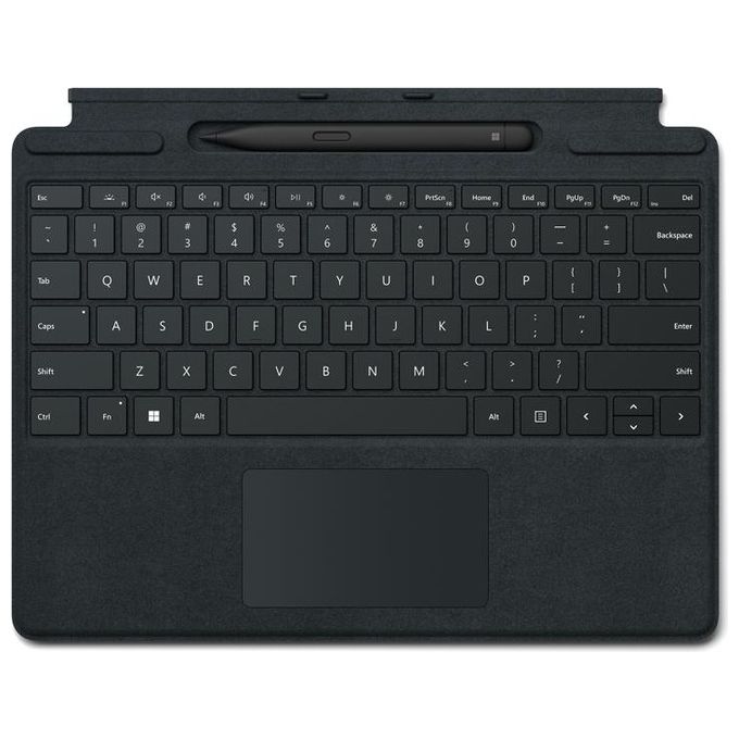 Microsoft 8X8-00010 Signature Tastiera con Touchpad e Slim Pen 2 QWERTY Italiano Alcantara Microsoft Cover Port colore Nero