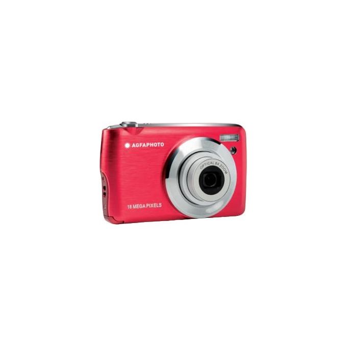 AgfaPhoto DC8200RD Realishot Fotocamera Compatta 18 MP Zoom Ottico 8x Video Full HD Schermo 2.7'' SD 16GB colore Rosso
