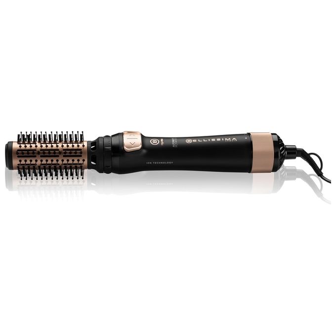 Bellissima 11739 My Pro Revolution Spazzola ad Aria Calda 1000 W Ceramica Rotazione Automatica Ionizzatore 2 Spazzole 40 50 mm colore Nero Rose Gold