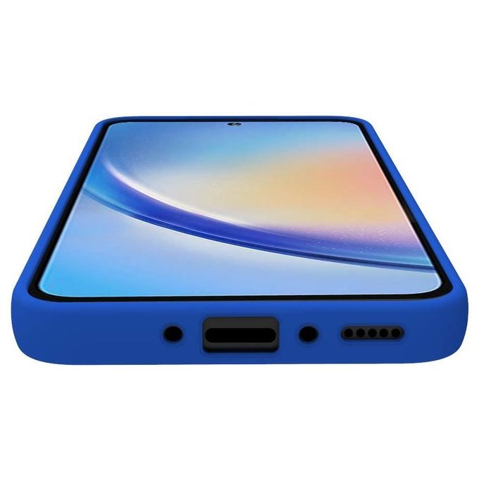Celly CROMO1064BL Cromo Cover Samsung Galaxy A55 5G TPU Soft-Touch Microfibra colore Blu