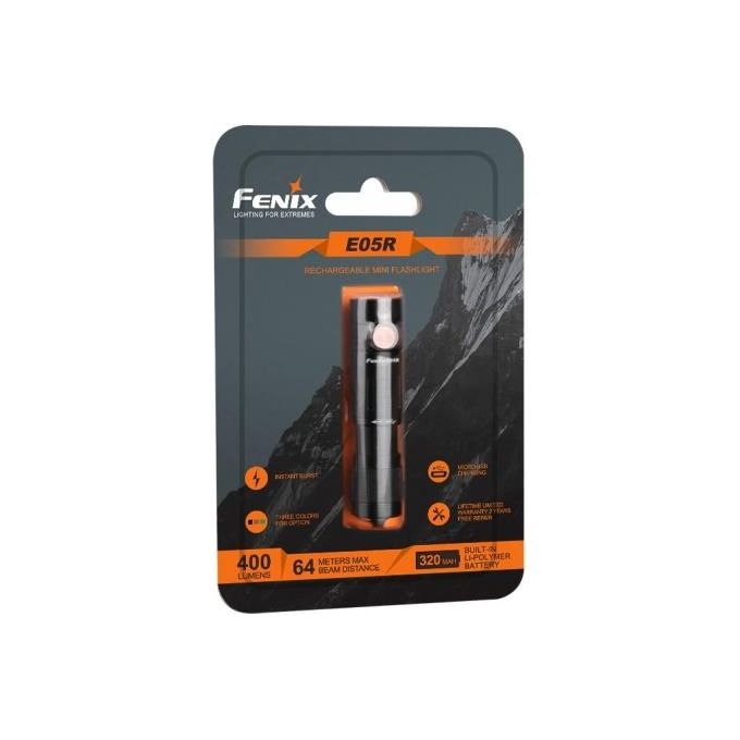 Fenix Torcia Elettrica E05R 400 lm Nero