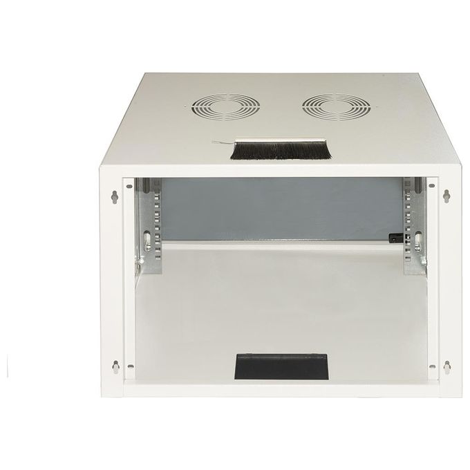 Link LK1907U40E Armadio Rack 19'' Da Muro 6U 40 Kg Porta Vetro Temperato Disassemblato colore Grigio