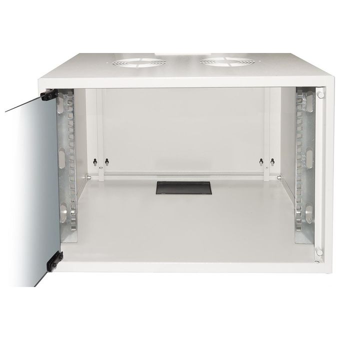 Link LK1907U40E Armadio Rack 19'' Da Muro 6U 40 Kg Porta Vetro Temperato Disassemblato colore Grigio