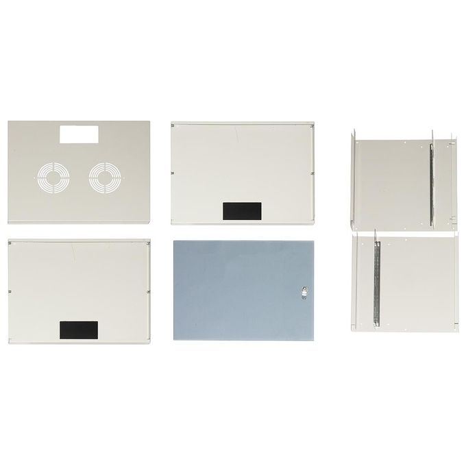 Link LK1907U40E Armadio Rack 19'' Da Muro 6U 40 Kg Porta Vetro Temperato Disassemblato colore Grigio