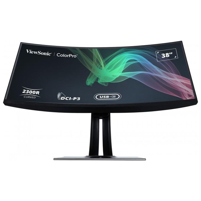ViewSonic VP3881A Monitor 38'' WQHD+ IPS HDR10 USB-C HDMI 2.0 Altoparlanti Integrati Regolazione Altezza VESA 100x100 colore Nero
