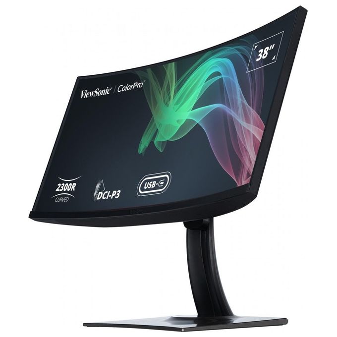 ViewSonic VP3881A Monitor 38'' WQHD+ IPS HDR10 USB-C HDMI 2.0 Altoparlanti Integrati Regolazione Altezza VESA 100x100 colore Nero