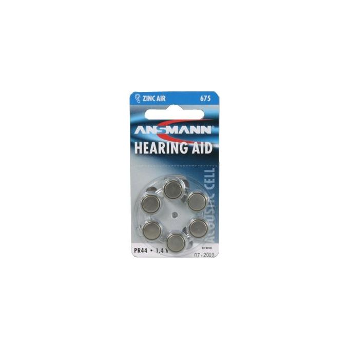 Ansmann Pr 675 6 Pz Batterie Zinc-Carbone Pile a Moneta 1.4 V Dimensioni 5.4 mm x 11.6 mm Set da 6 Pezzi