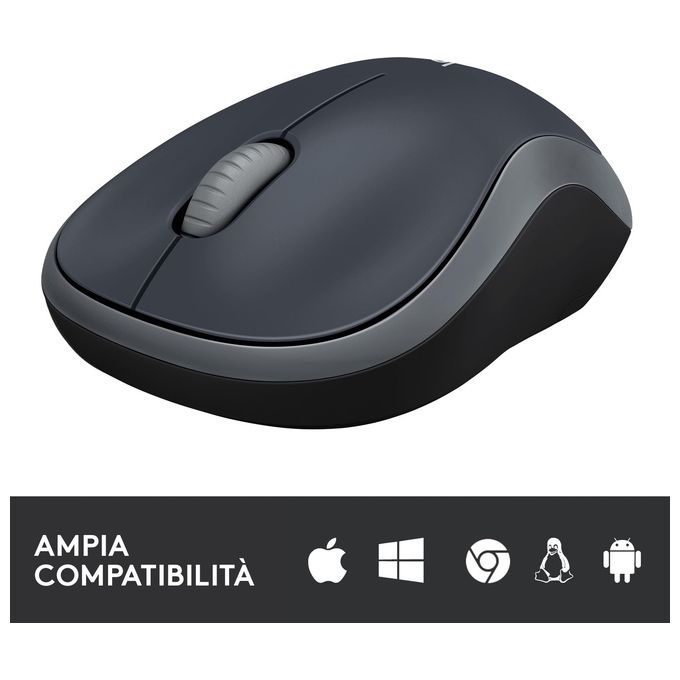 Logitech Notebook Mouse M185 Soft Grigio