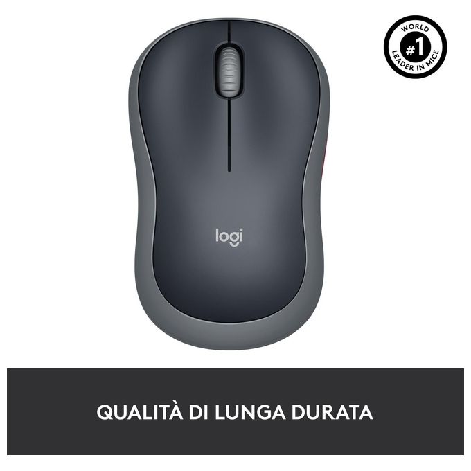 Logitech Notebook Mouse M185 Soft Grigio
