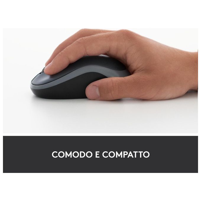Logitech Notebook Mouse M185 Soft Grigio