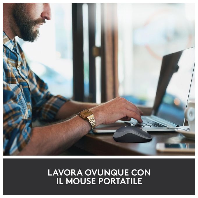 Logitech Notebook Mouse M185 Soft Grigio