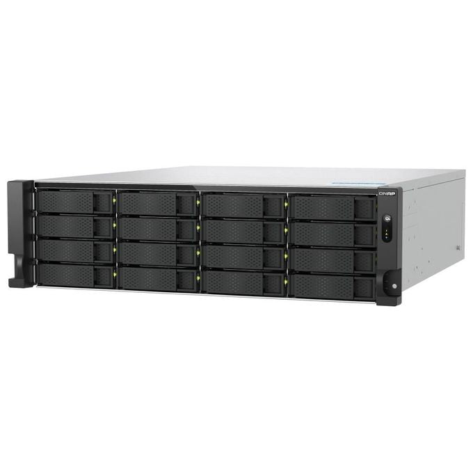 QNAP TS-H1677AXU-RP-R7-32G Server di archiviazione Armadio 3U AMD Ryzen 7 7745 32 GB DDR5 16 bay 2x550W 10GbE colore Nero Grigio