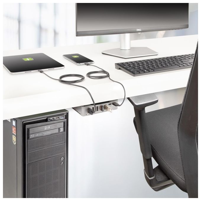 StarTech.com 10G5A2CS-USB-C-HUB Hub USB-C 7 Porte USB 3.2 Gen 2 10 Gbps Autoalimentato con Adattatore 65W colore Argento