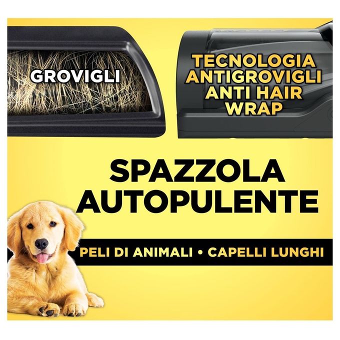 Shark BU3521EU Floor Detect Aspirapolvere a Bastone 2 in 1 Ciclonico Senza Sacchetto 240W 40 min 84 dB colore Blu Bianco