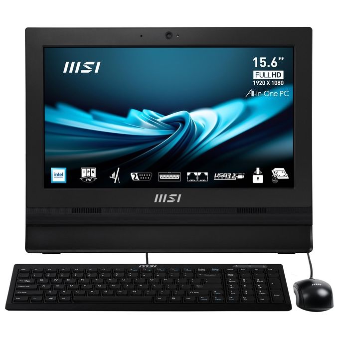 MSI Pro AP162T All-in-One PC 15.6'' Touch Screen Full HD Intel N100 4GB 128GB Win11 Pro