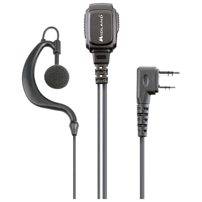 Midland Microfono con Presa 2 Pin Kenwood Nero