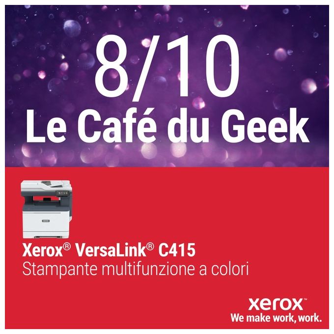 Xerox C415V_DN VersaLink Stampante Multifunzione Laser Colore A4 40 ppm Fronte Retro 2 Vassoi 251 Fogli colore Grigio