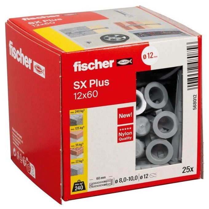 Fischer Tasselli SX Plus 12x60 25 Pezzi