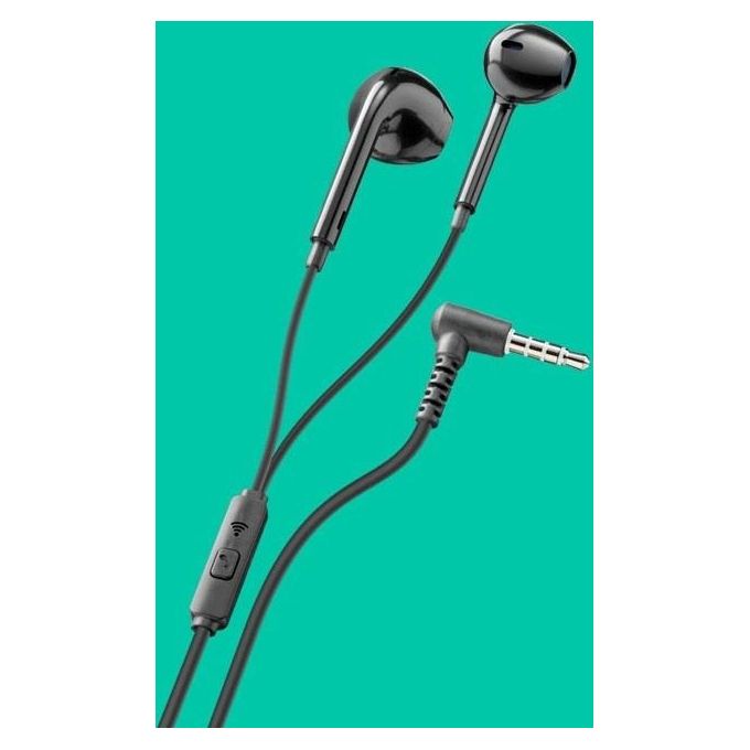 Cellular Line Auricolare con Microfono Capsula Universale  Nero